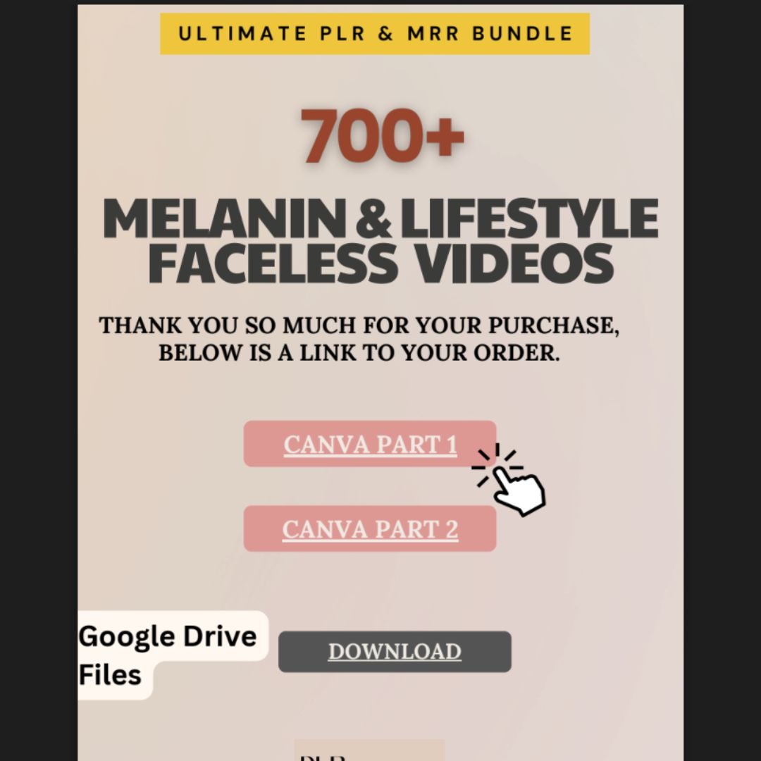 Set of 400k+ Digital Products including E-Books, Canva Templates, Faceless Videos, Planners, Mindset Courses, Make Money Courses